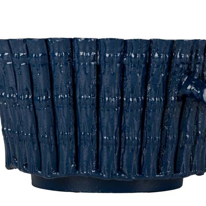 Navy Bamboo Planter for wholesale by The Enchanted Home