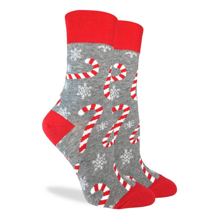 Women's Candy Cane Christmas Socks for wholesale by Good Luck Sock