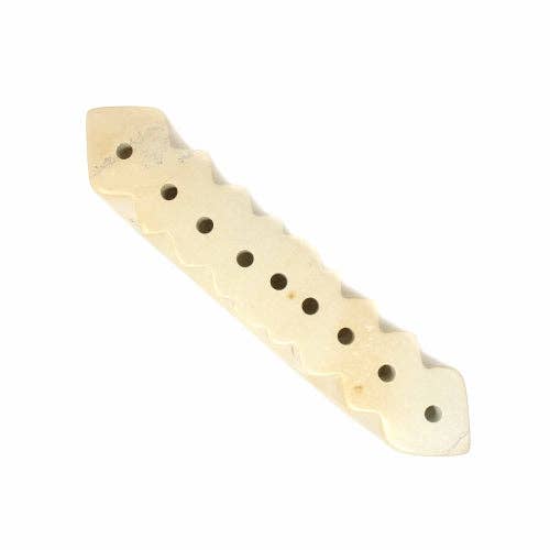 Global Crafts - Vente Menora - Menorah sculptée à la main en stéatite - Blanche3