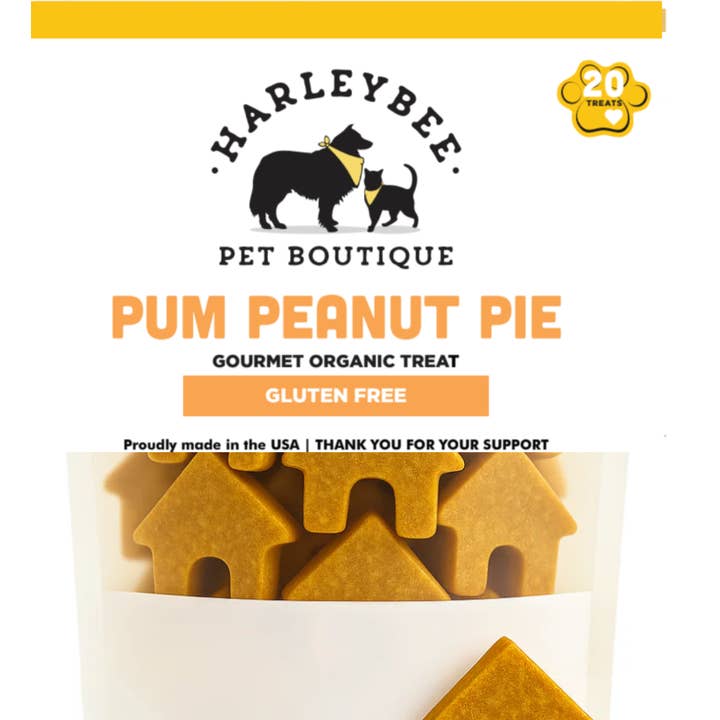 Pum Peanut Pie Treats (Gluten Free) for wholesale by Harleybee Pet Boutique