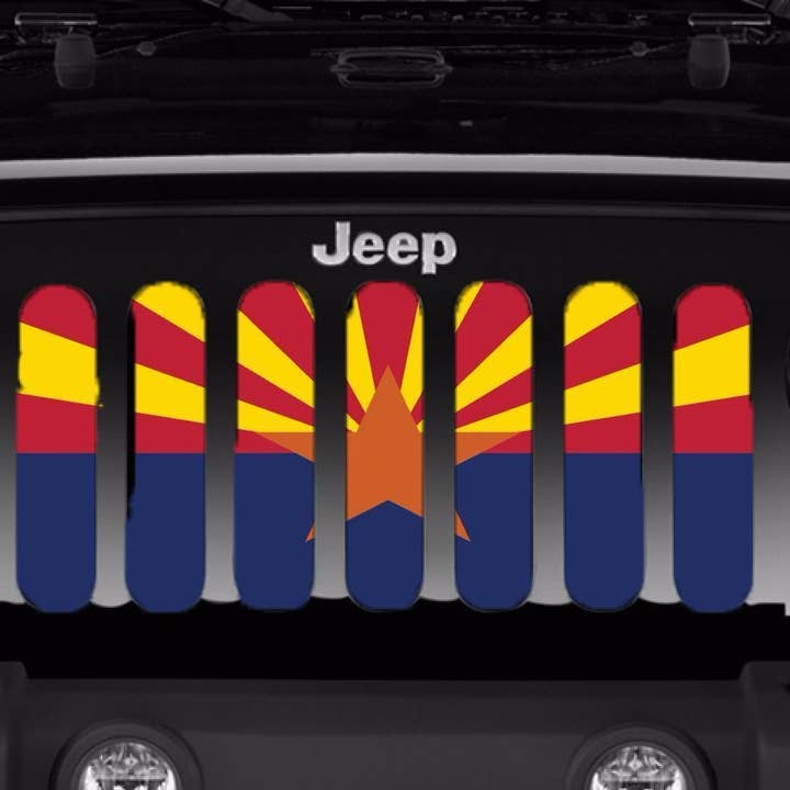 Arizona State Flag Jeep Grillindsats for engroshandel hos Dirty Acres