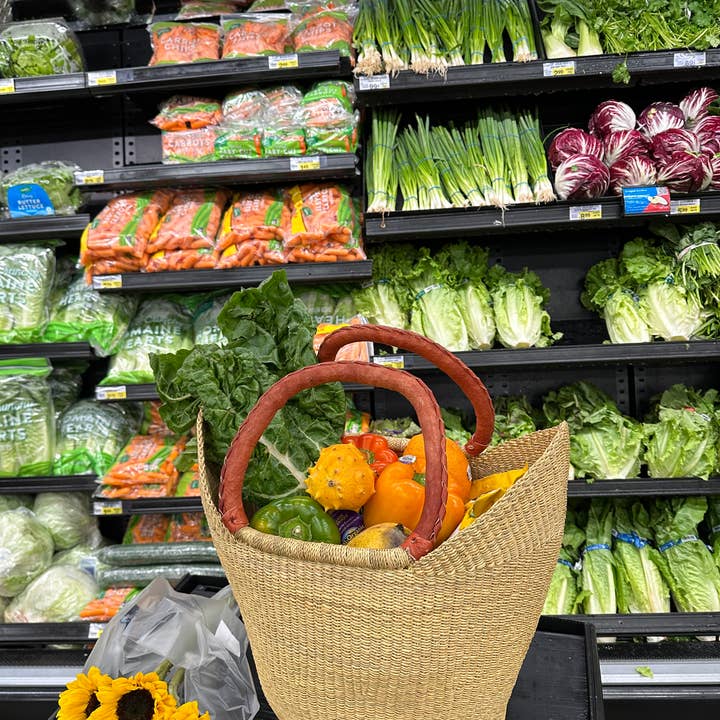 The African Home Goods - Wholesale Beach Bag - African Natural Ghana U-Shopper Yikene Beach Tote Bag6