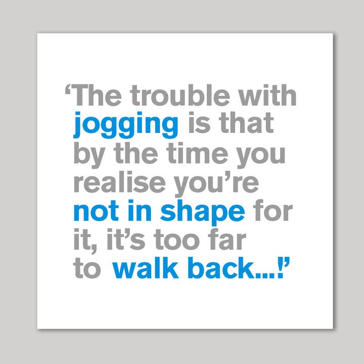 Tarjeta de felicitación The Trouble with Jogging para venta al por mayor de Icon