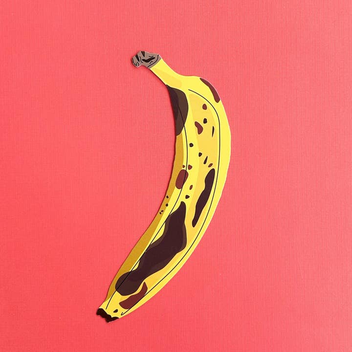 Humdrum Paper - Wholesale Bookmark - Banana Bookmark (it's die cut!)