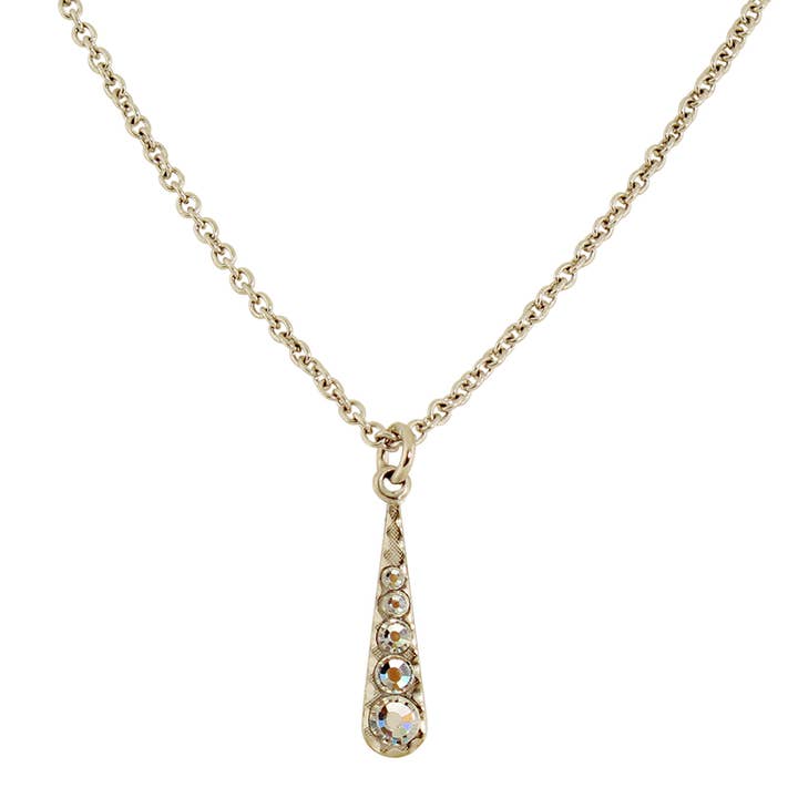 Baked Beads - Wholesale Pendant/Charm Necklace - Multi Crystal Teardrop Necklace