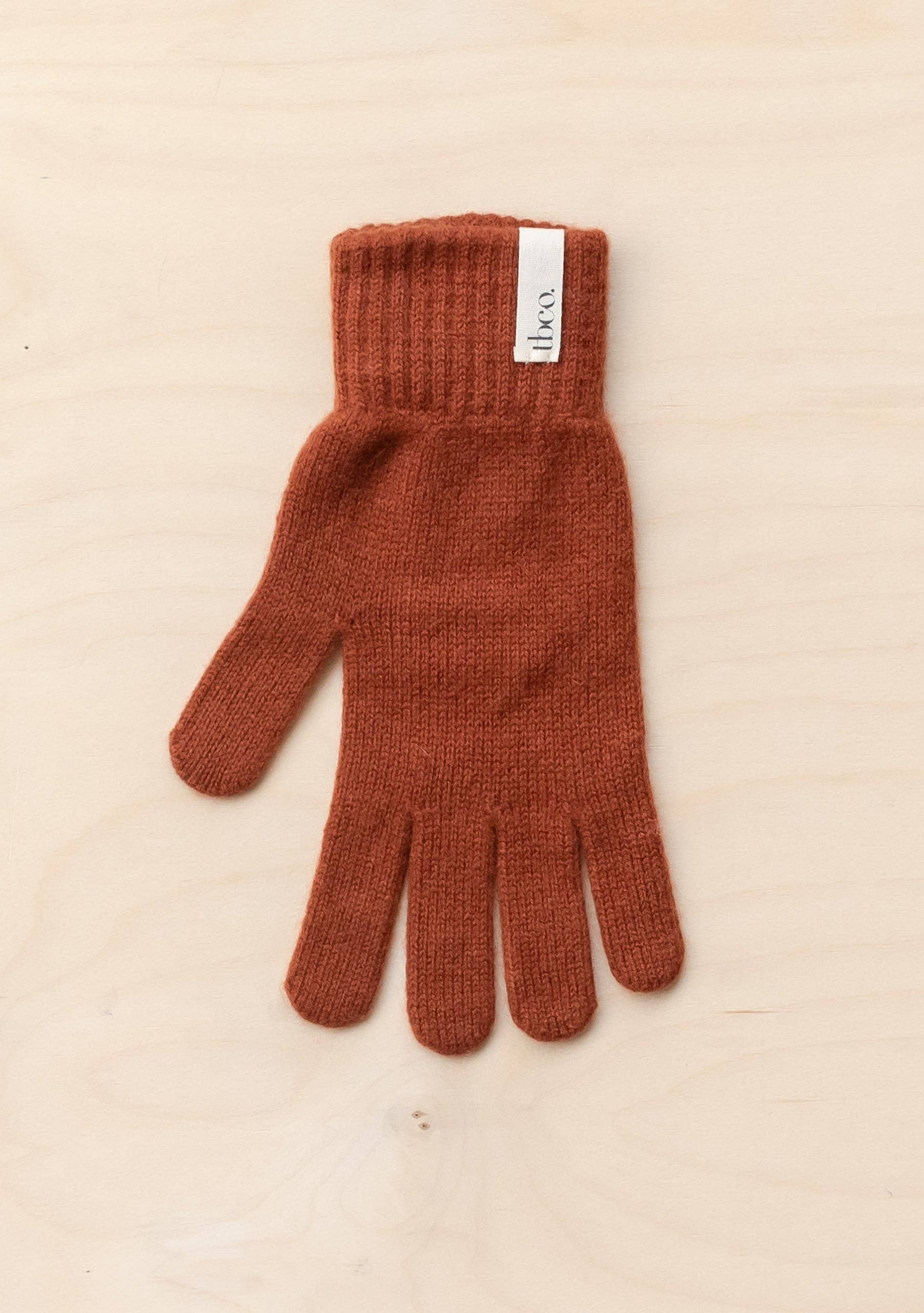 TBCo – wholesale Gloves – Women's – Cashmere & Merino Gloves in Rust0
