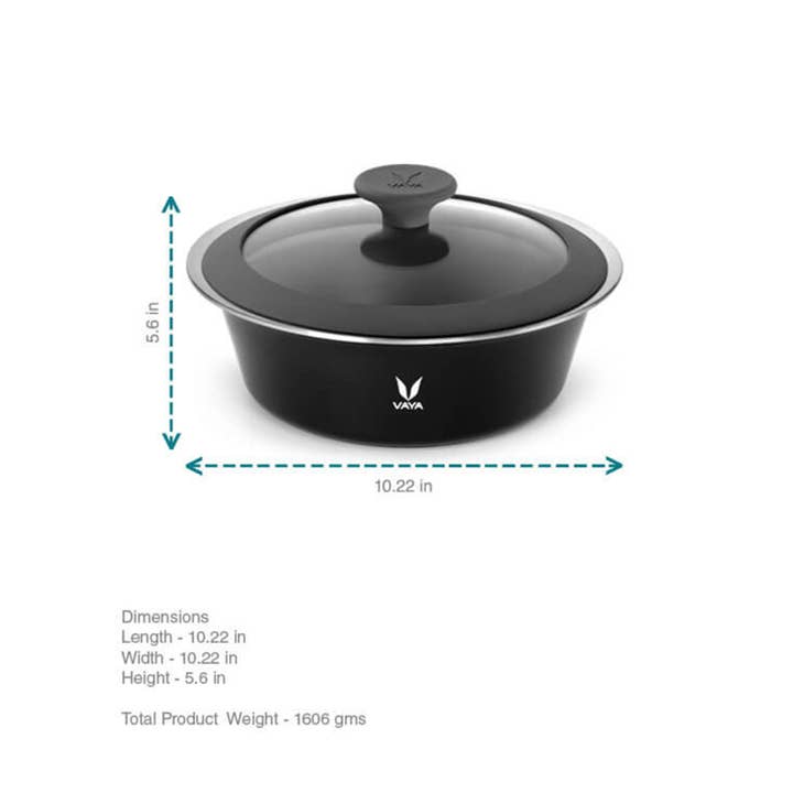 VICI Brands: Premier Design Kids Goods 🌍 - Wholesale Cooking Pot - Vaya HauteCase - 50.7 fl.oz - Sable Black - with Glass Lid2