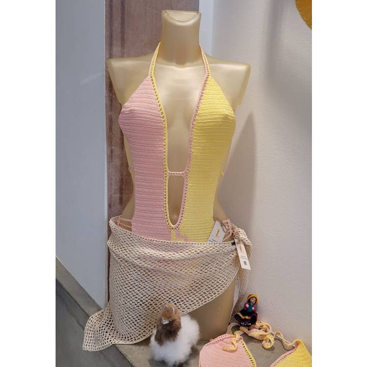 Luxalpaca di R.T. – Großhandel Strandkleid – Damen – 100% Pima-Baumwolle Crochet Pareo Handgemachte Häkeln