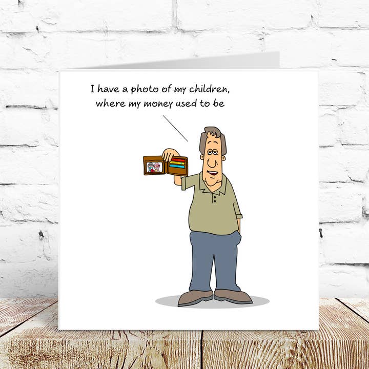 Swizzoo Cards - Vendita all'ingrosso Biglietti per la Festa del Papà - Divertente biglietto per la festa del papà, con salvadanaio per bambini, figli, figlie, divertenti1