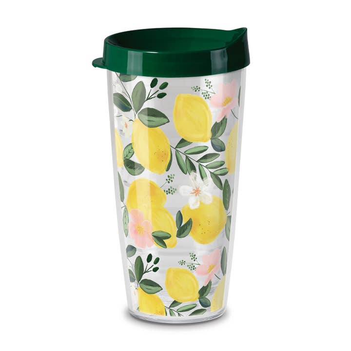 Lemons Insulated Plastic Travel Tumbler with Lid 22 oz. for wholesale by Conimar Promotions