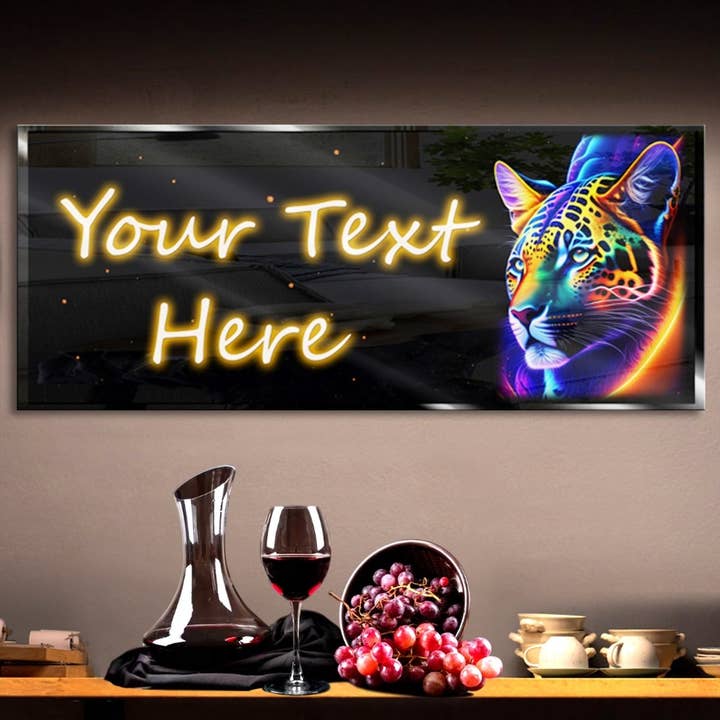 Personalized Colorful Jaguar Neon Sign 600mm X 250mm for wholesale by Mad About Neon