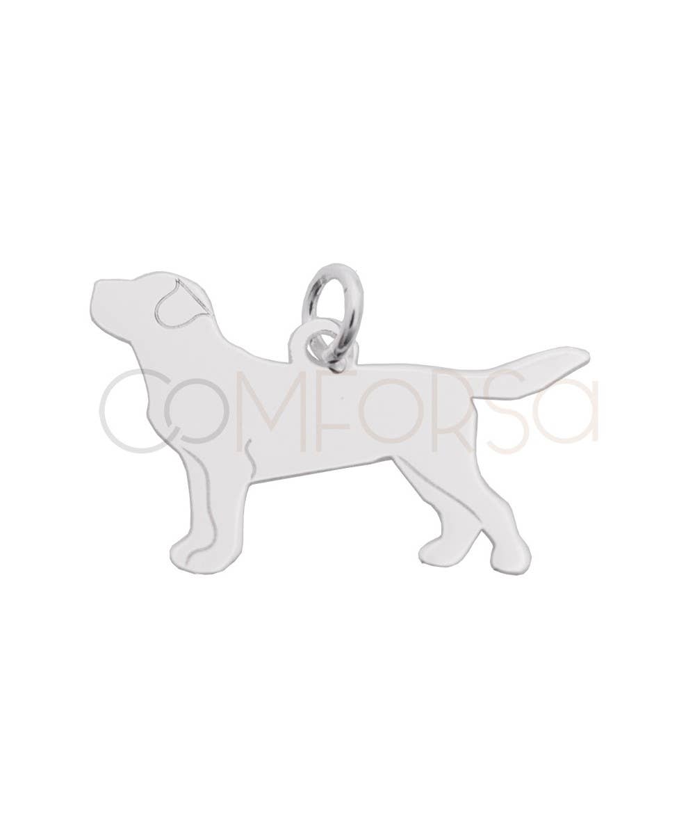 COM FORSA SL - Wholesale Individual Charm/Pendant - Sterling Silver 925 Labrador Dog Pendant 23 X 15Mm0