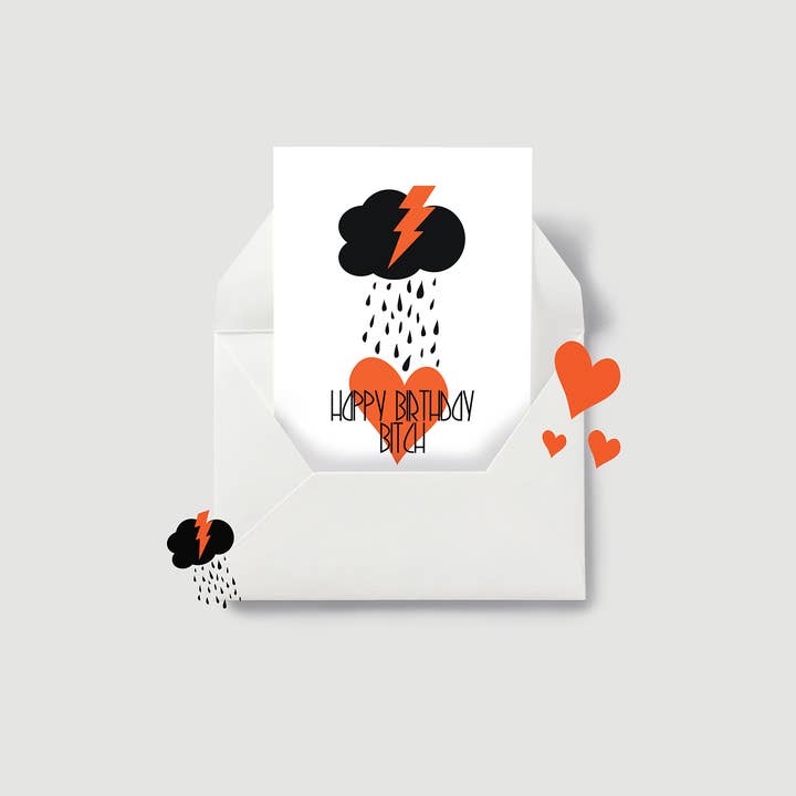 Buon Compleanno, Stronza - Biglietto di Compleanno per la vendita all'ingrosso da parte di Kiki Gunn