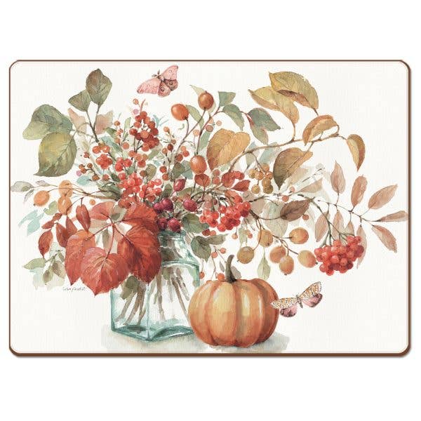 Cala Home Autumn In Nature Decorative Hardboard Placemats for wholesale by CounterArt/Highland Home/Thirstystone
