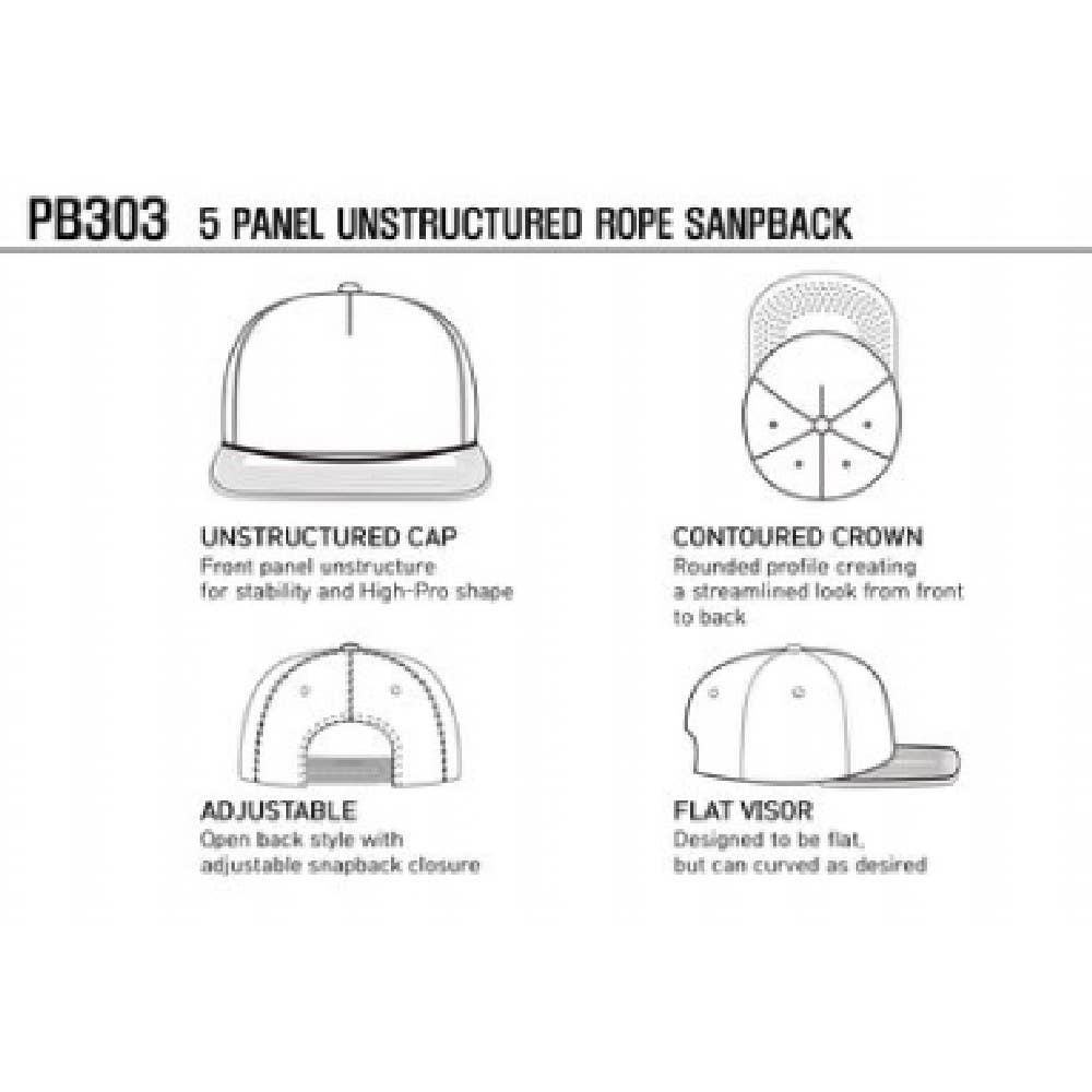 DOBBI - Vente Casquette à visière plate – unisexe - CORDE À 5 PANNEAUX CAMBRIDGE NON STRUCTURÉE13