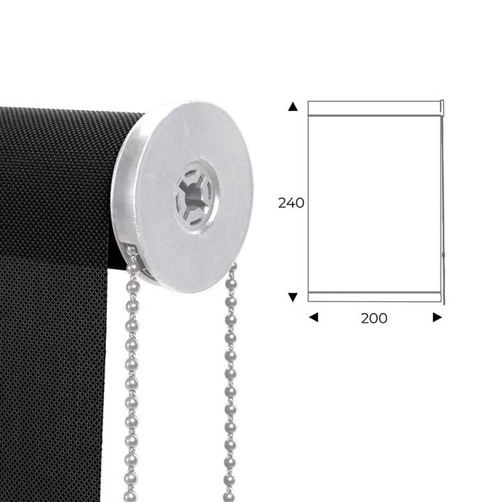 cortina enrollable 200cm antracita para venta al por mayor de Rocada Spain