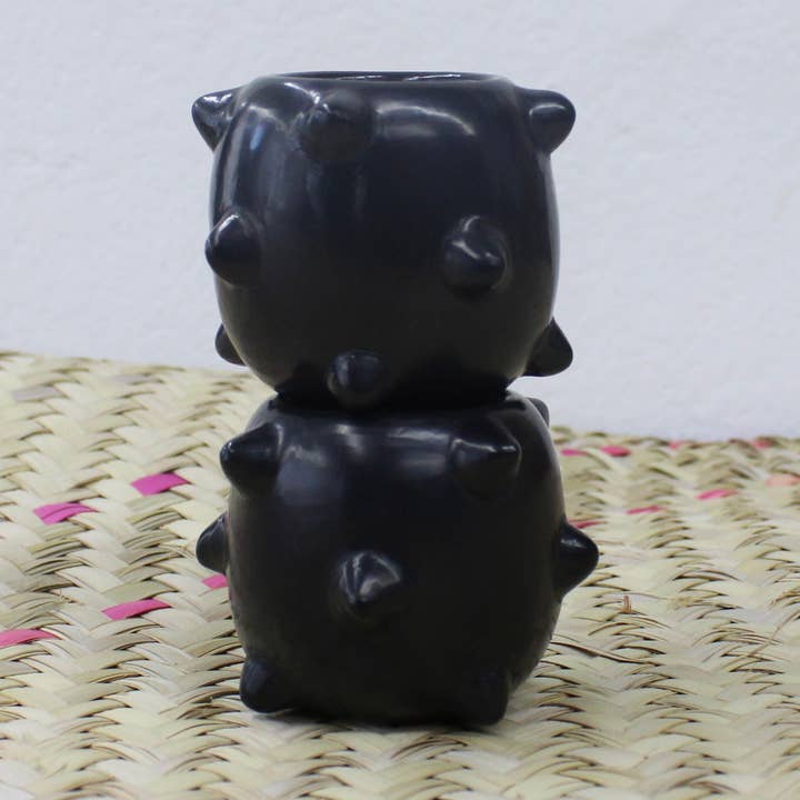 Casa Del Artesano - Pochote Spike Shot Glass - Barro Negro for wholesale by Yalala