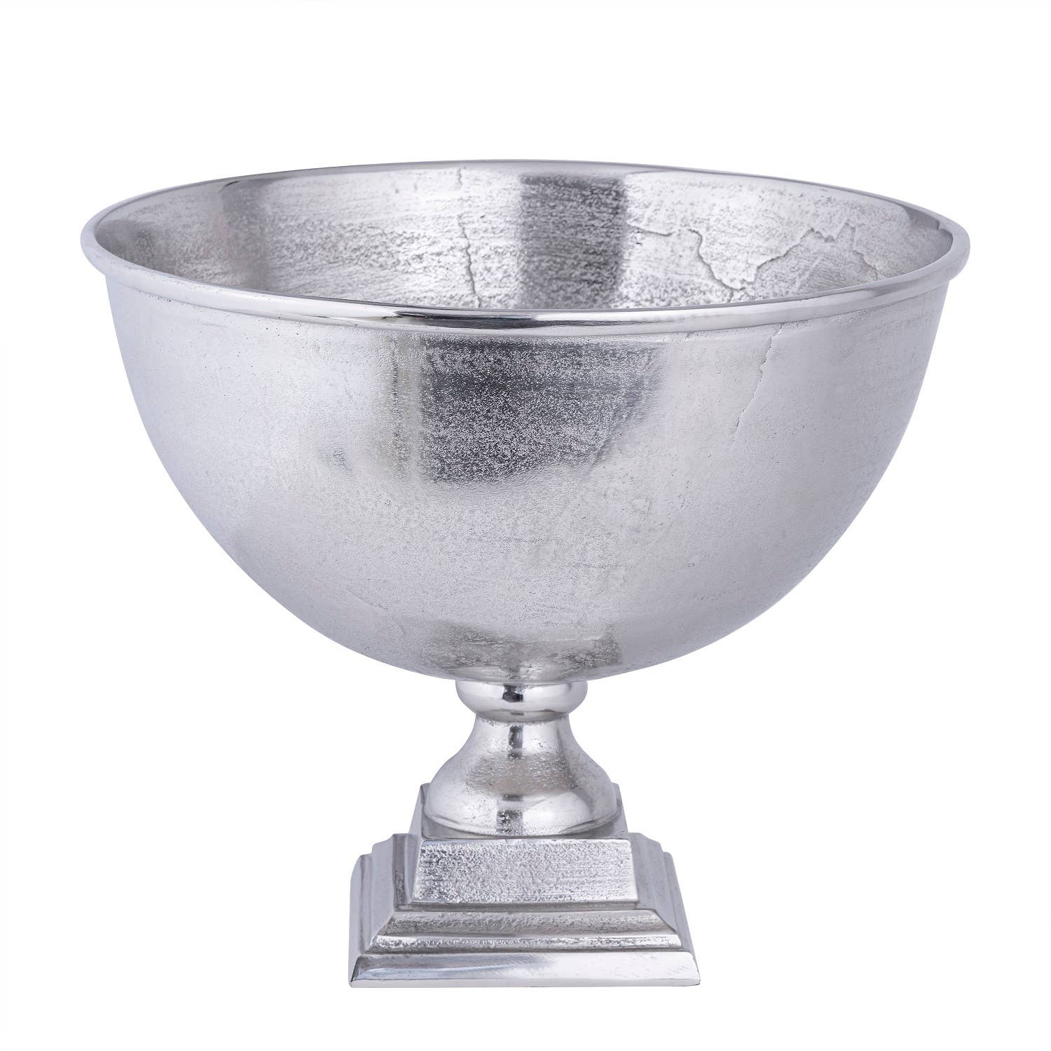 BIDKhome - Wholesale Wine Bucket - Raw Alum. Sq. Base Planter/Wine Cooler - RAW NICKEL0