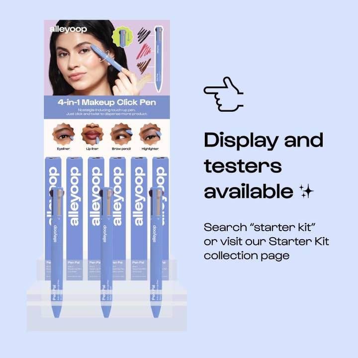 Alleyoop Makeup | Clean Beauty & Wellness - Wholesale Eyebrow Set/Kit - Make a Mauve Pen Pal 4-in-1 Makeup Touch Up Pen / Gifts1