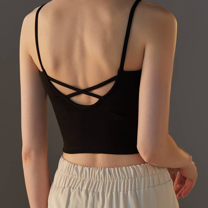 Rosa Clothing - Wholesale Tank Top - Women's - Essential built-in bra low back tank top
