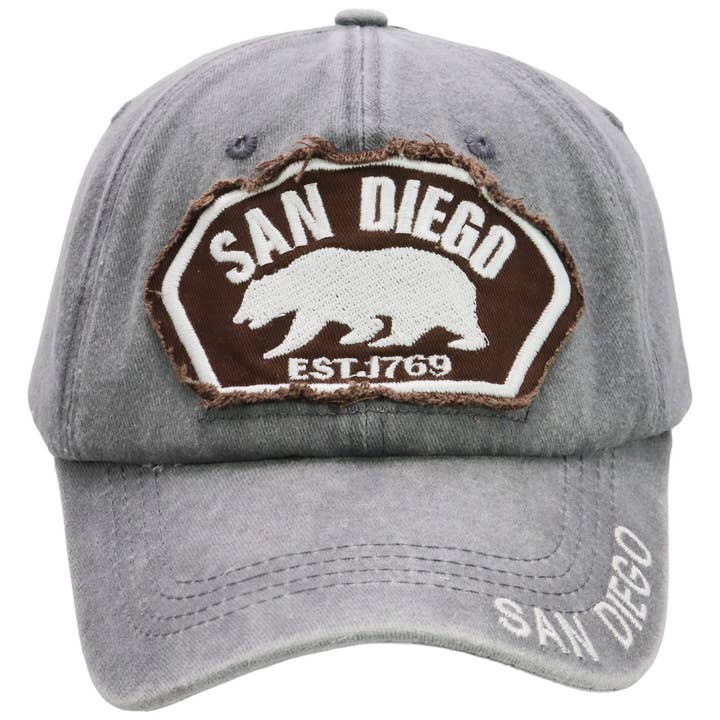 Assorted San Diego Vintage Patch Garment Dye Baseball Cap for wholesale on Faire4