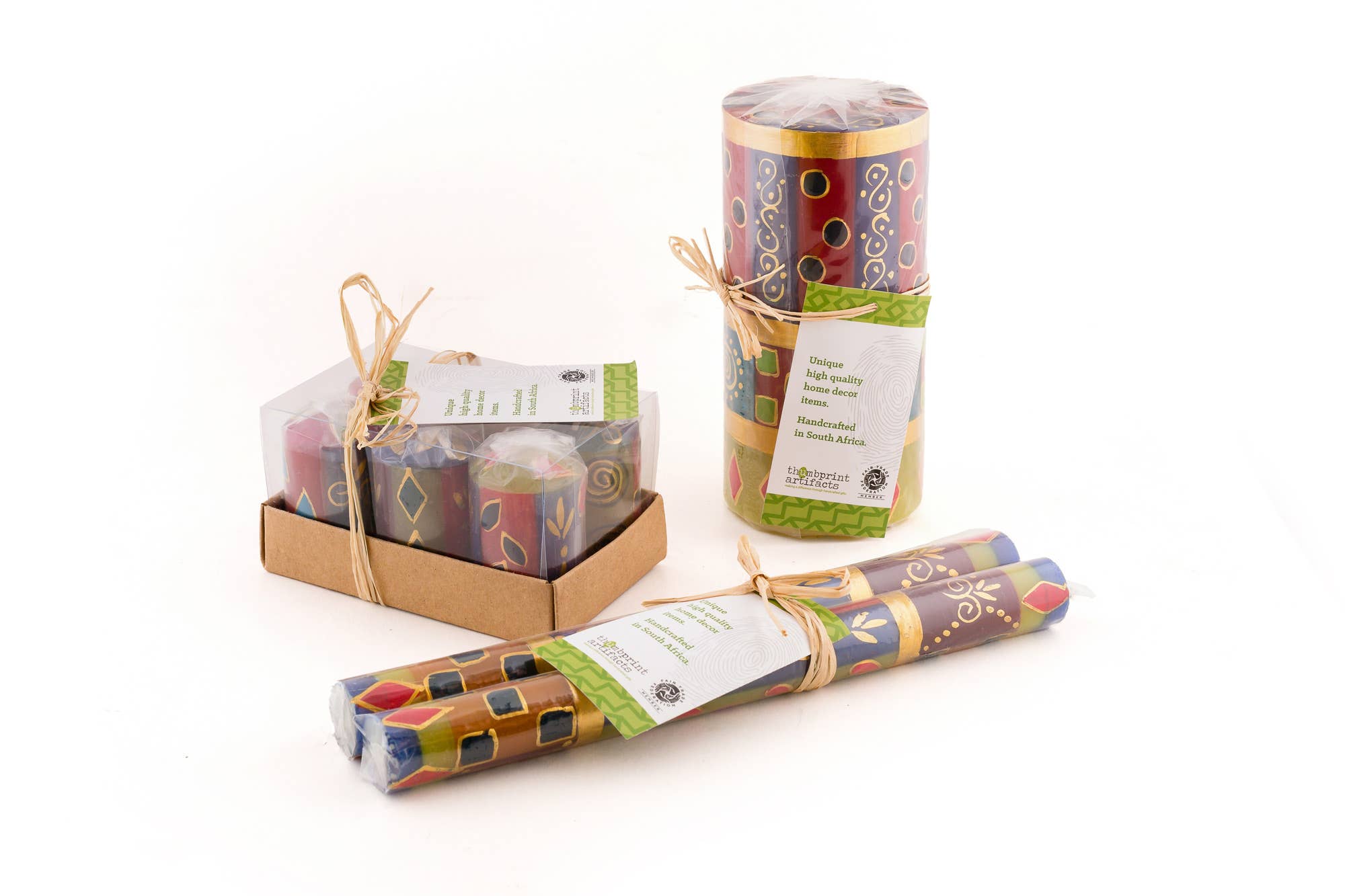 Thumbprint Artifacts - Wholesale Tapered Candle/Candlestick - African Mineral Candle7