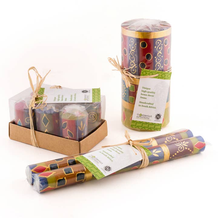 Thumbprint Artifacts - Wholesale Tapered Candle/Candlestick - African Mineral Candle7