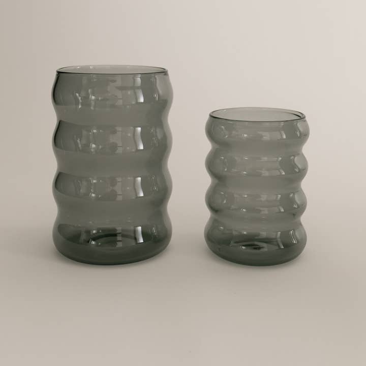 Sophie Lou Jacobsen - Wholesale Drinking Glass/Cup - 6oz Ripple Cup, Smoke