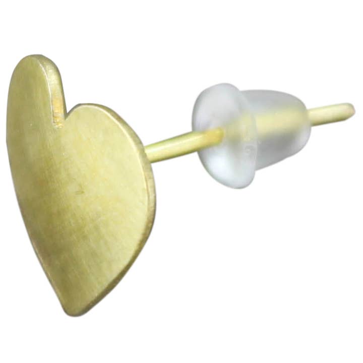 HomArt - Wholesale Stud/Post Earrings - Gia Heart Post Earring, Brass