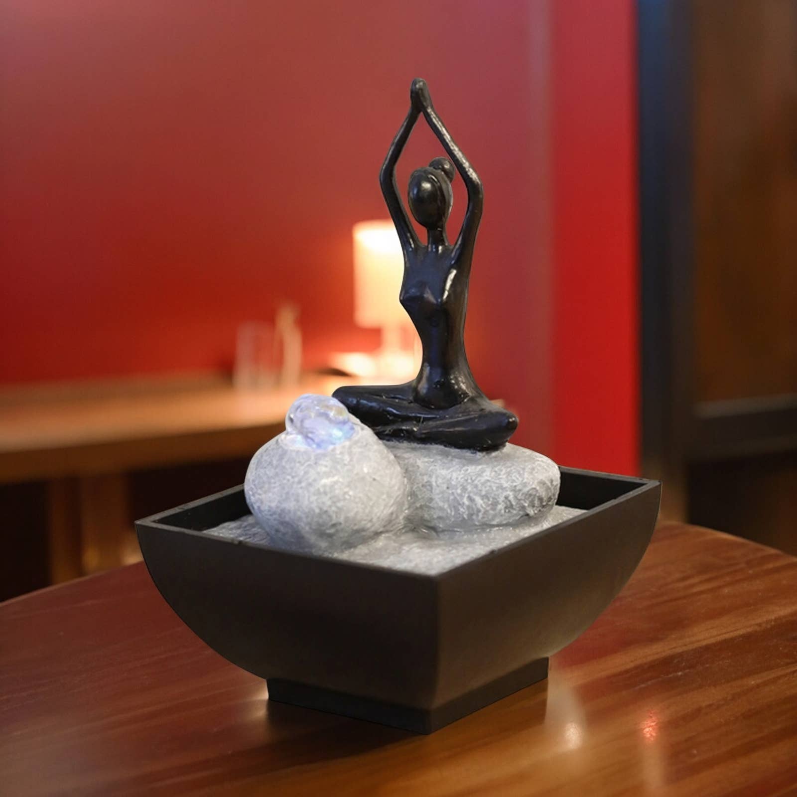 Zen'Arôme - Vente Décorations de table - Yoga Objet de Décoration Fontaine d'intérieur Yoga 26