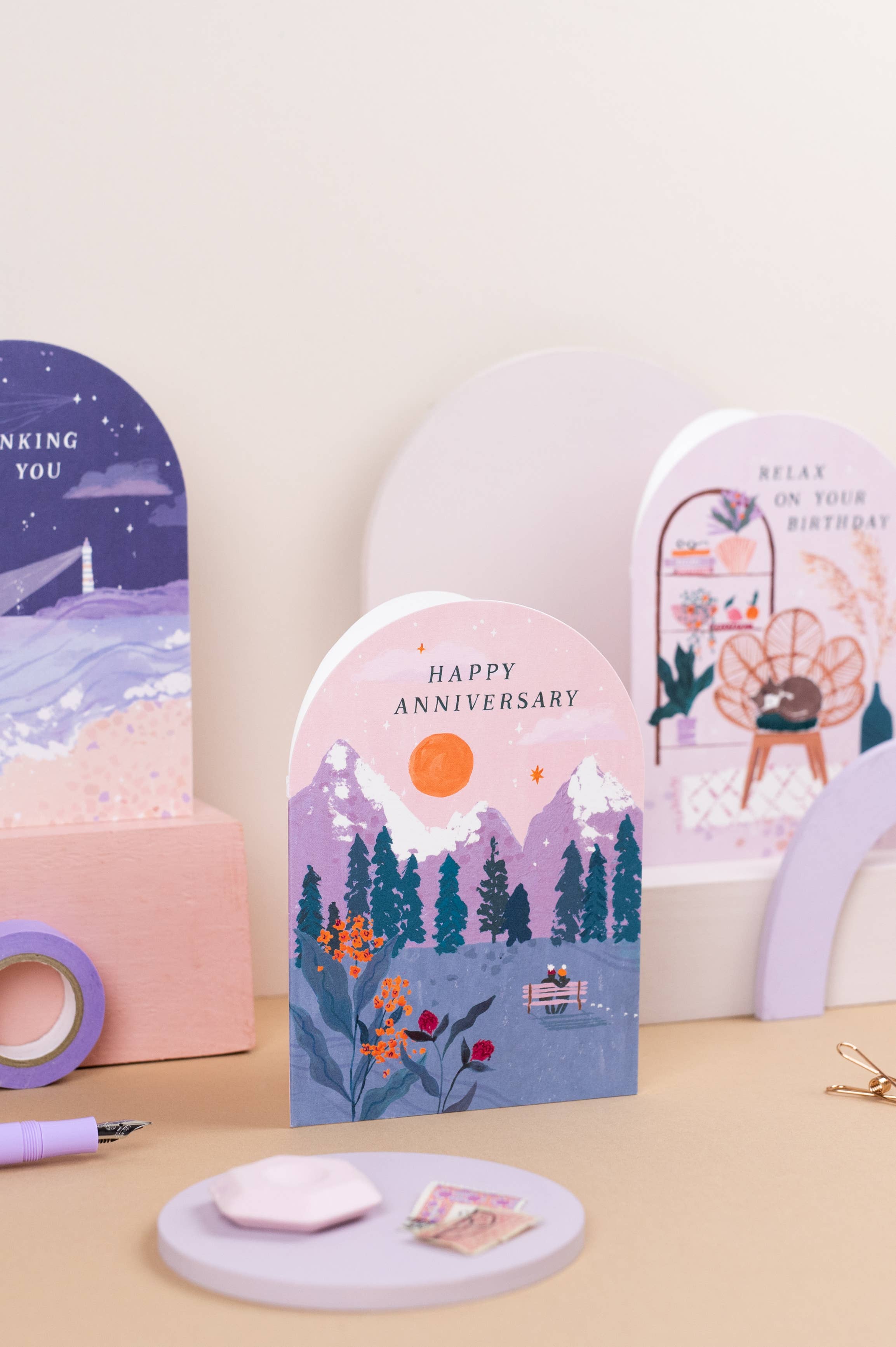 Sister Paper Co. - Wholesale Anniversary Card - Anniversary Sunset Card | Anniversary Cards | Love Cards5