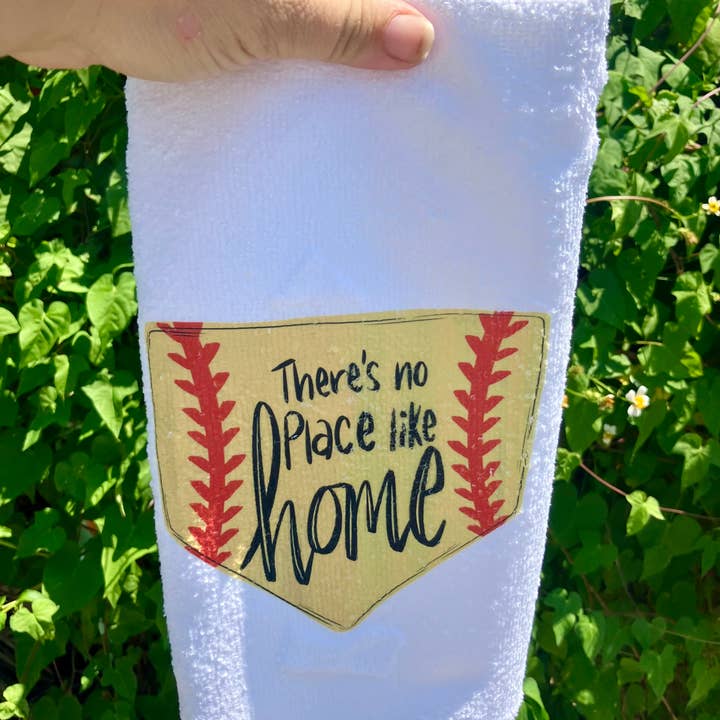 there’s no place like home softball tea towel for wholesale by on the Bayou