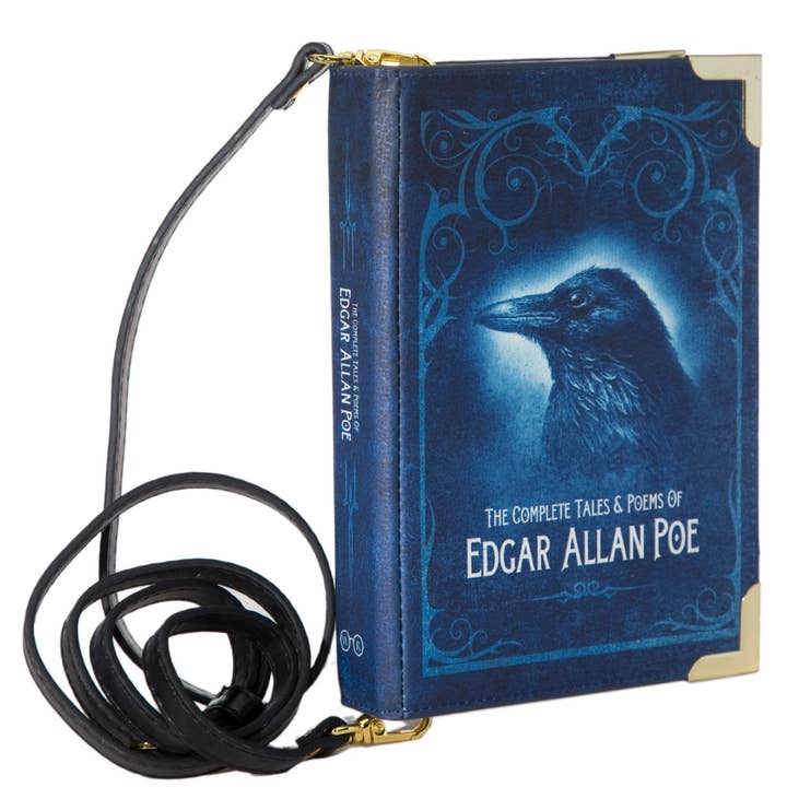 Edgar Allan Poe Book Handbag Crossbody Clutch for wholesale by Well Read Company