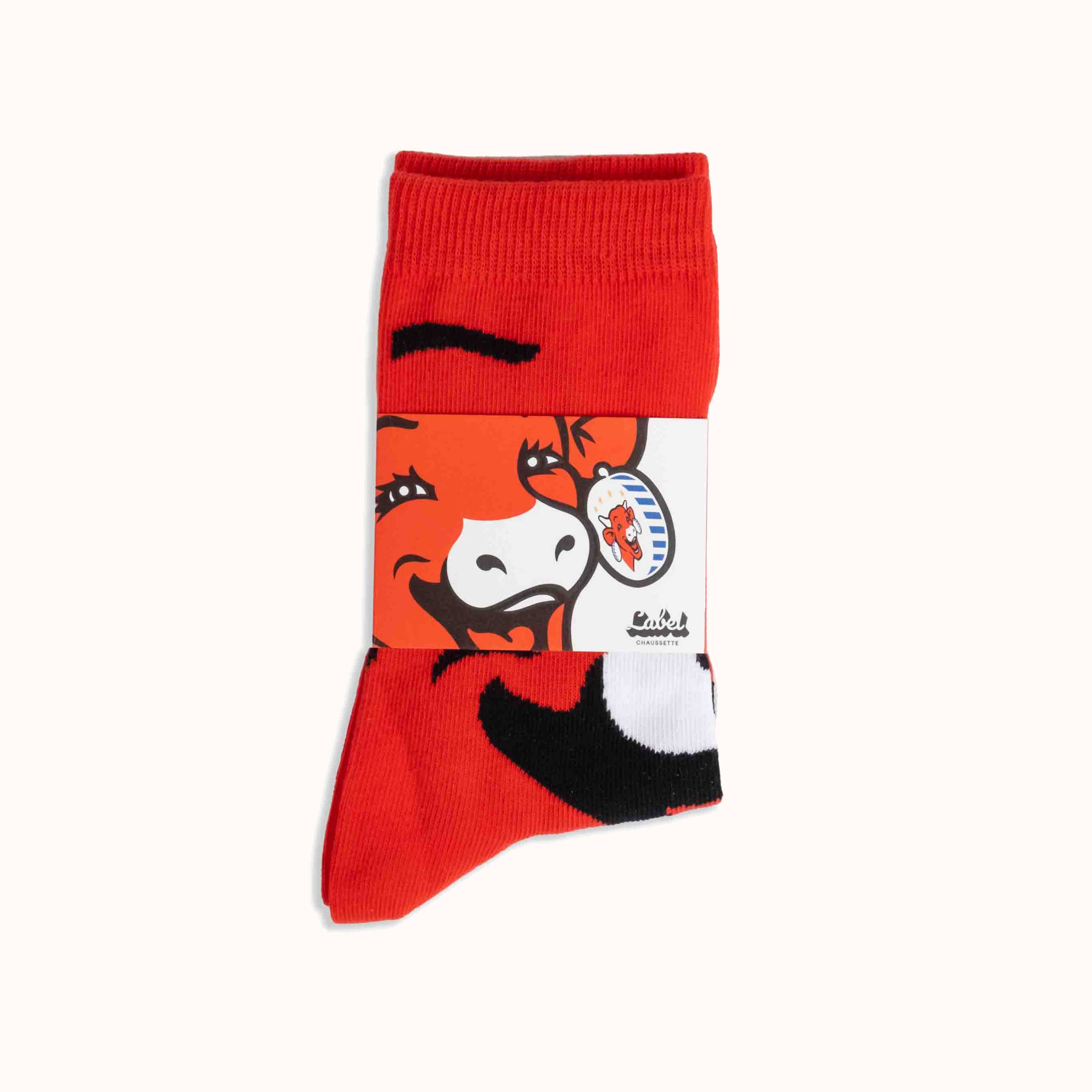 100 anni della mucca che ride Calze The Laughing Cow® per il 100° Anniversario in vendita all'ingrosso su Faire2