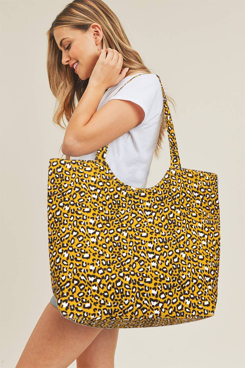 Hana - Vente Tote bag – femme - Sac cabas motif léopard9