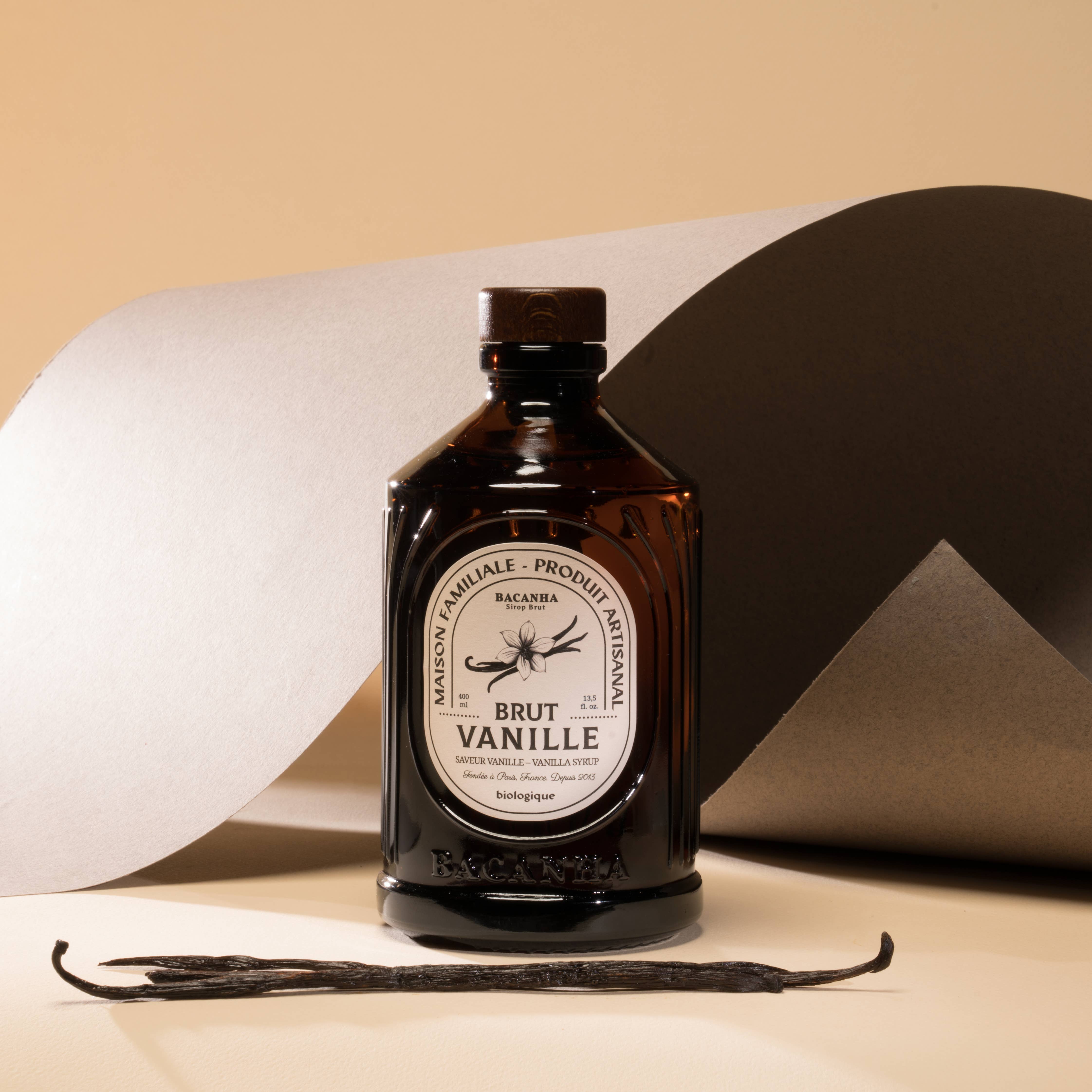 Bacanha – wholesale Flavoured syrup – Raw Vanilla Syrup - Organic - 400ml - 13,5 fl. oz.2