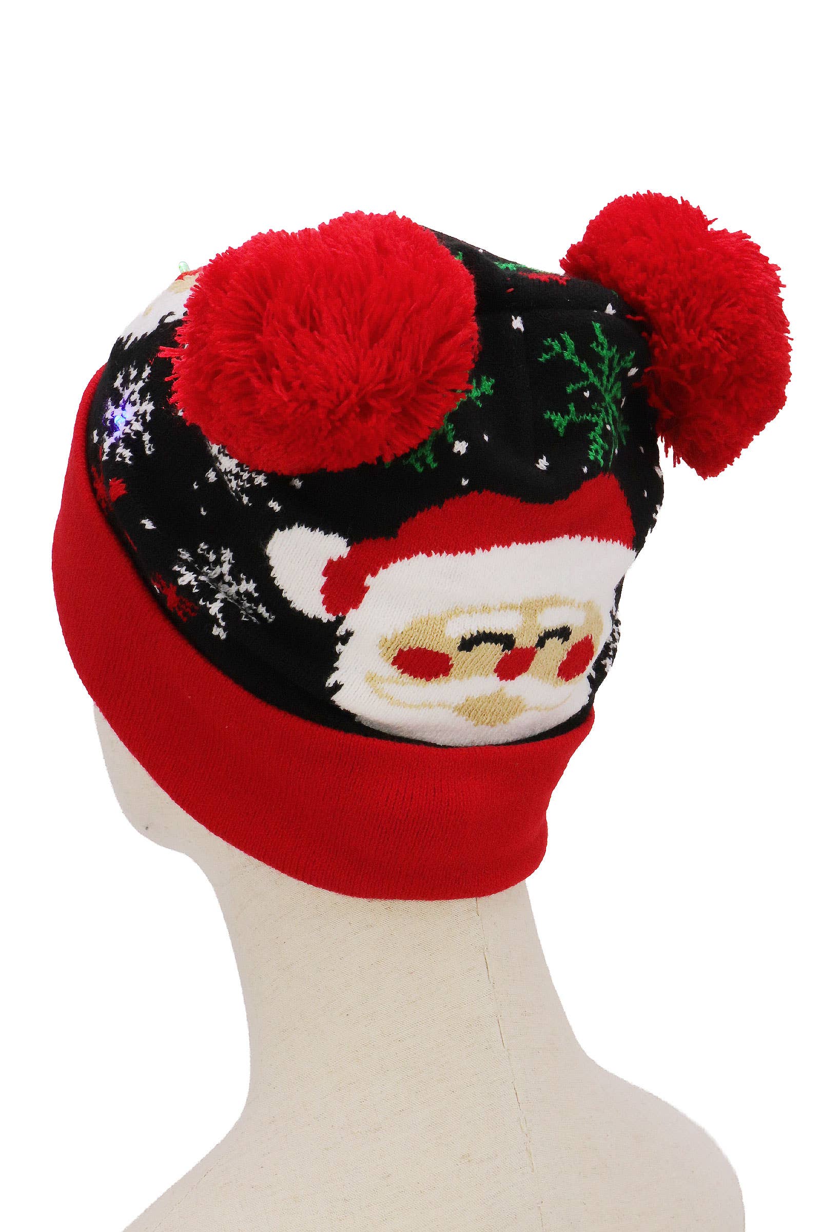 ASSORTI Kerstmis LED Lichtgevende Dubbele Pom Pom Muts voor groothandel op Faire2