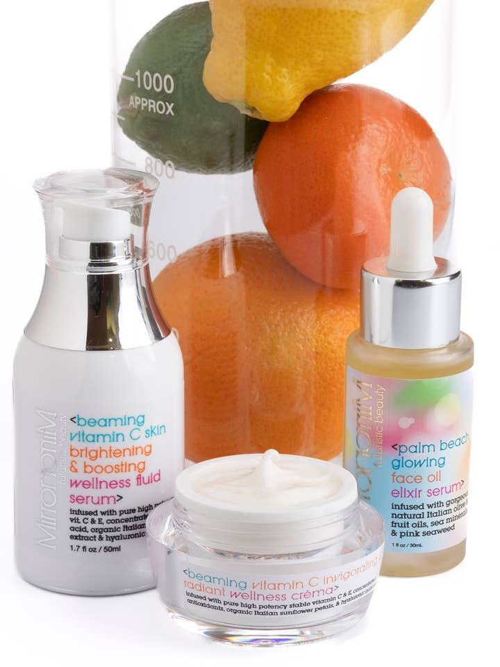 Beaming Vitamin C brightening + boosting Trio for wholesale by Mirror Mirror