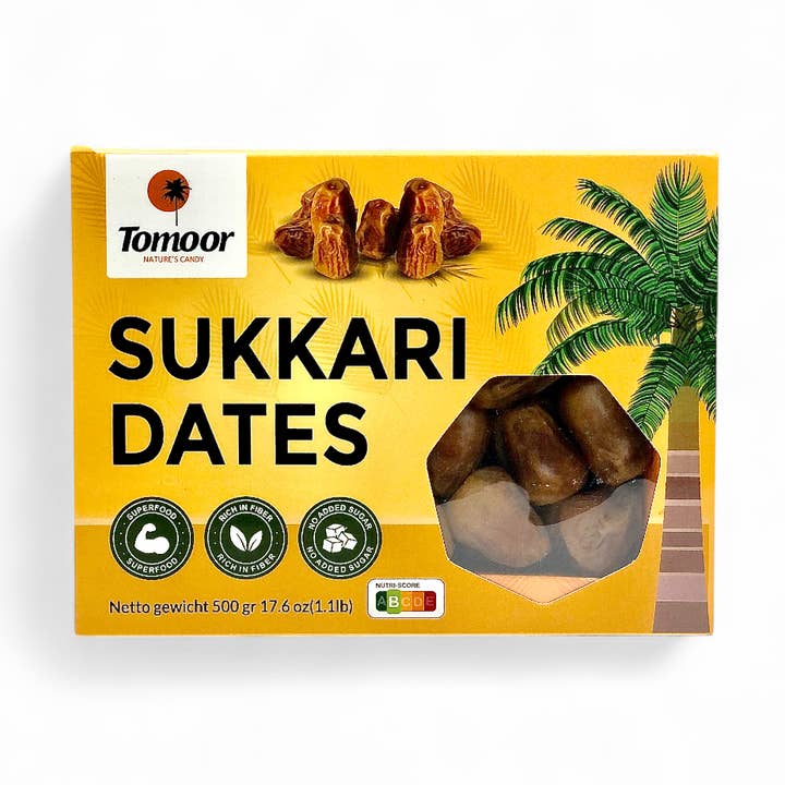 Tâmaras Sukkari da Arábia Saudita 500g por atacado de Tomoor