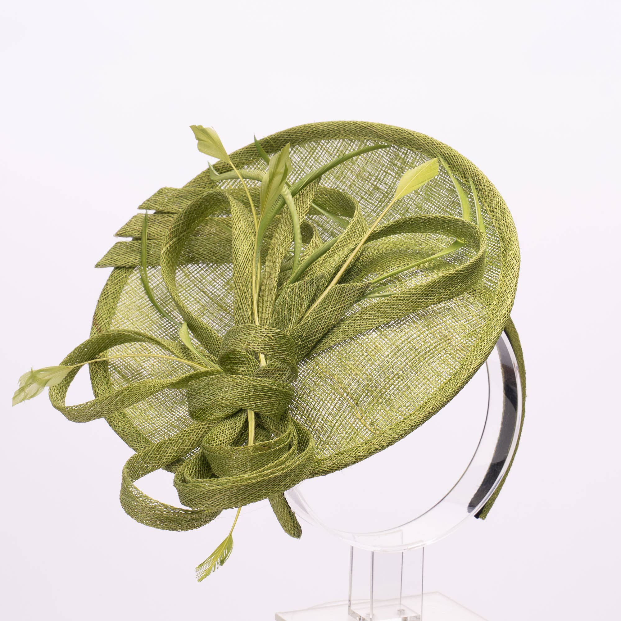 KaKyCo - Vendita all'ingrosso Fascinator - Donna - Fascetta con base in sinamay piccolo piattino da 9" | 1020875