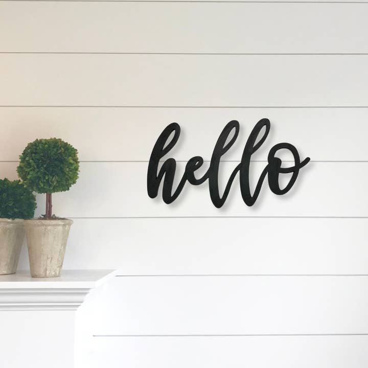 Hello Sign for wholesale by Mo & Me Maker Shoppe, LLC