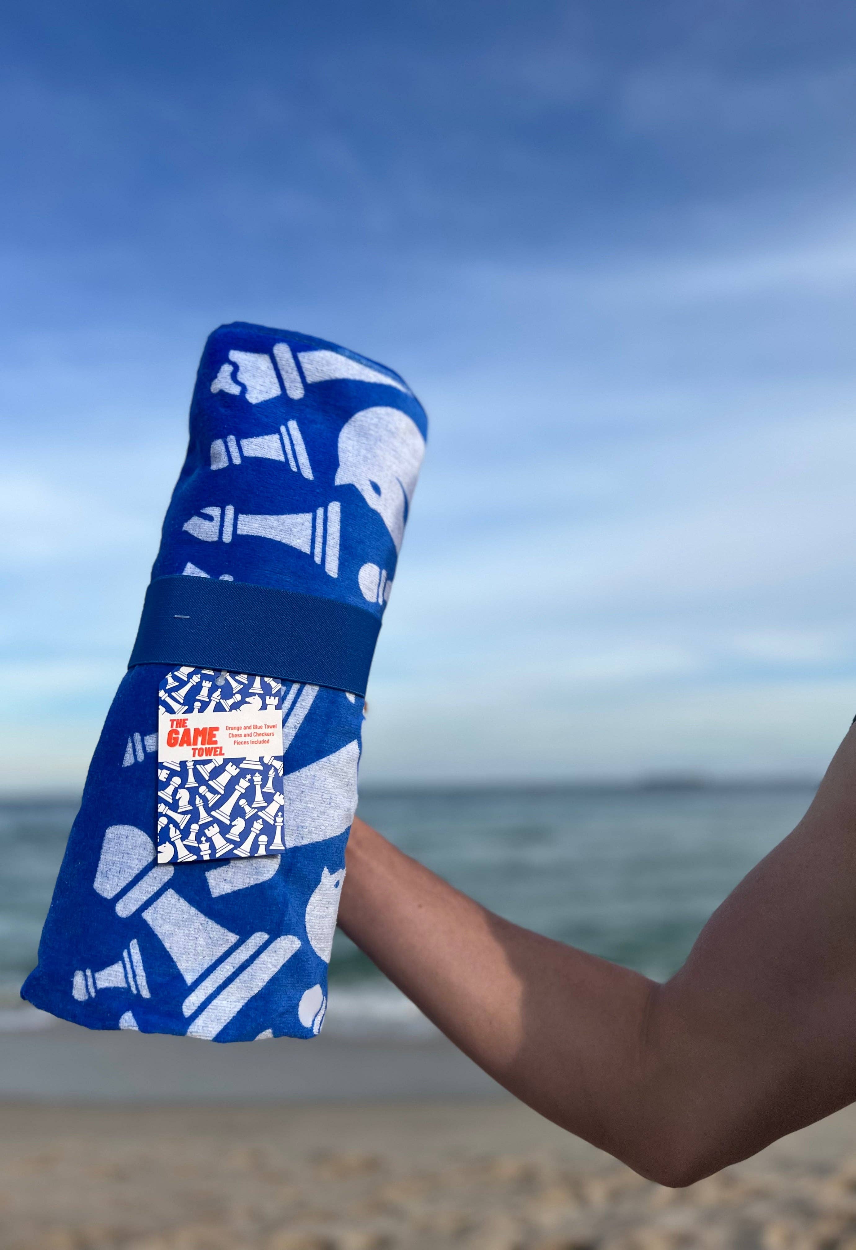 The Game Towel - Venta al por mayor Toallas de playa - Toalla The Chess and Checkers, almohada inflable incluida2