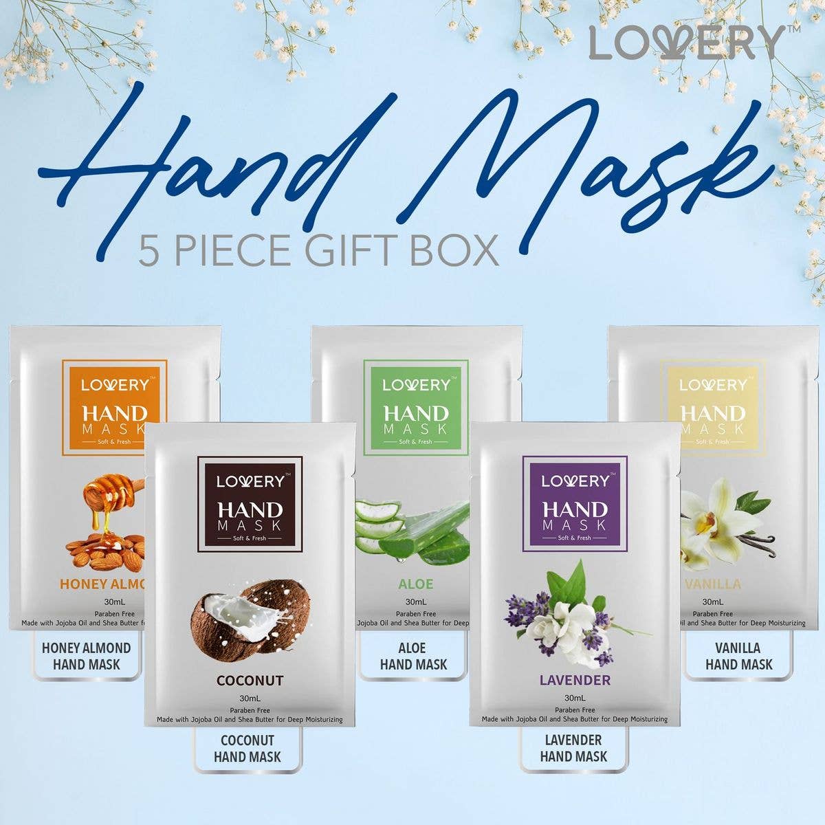 Lovery - Wholesale Hand Cream/Lotion - Deep Conditioning Hand Mask - 5 Pack Natural Hand Lotion1