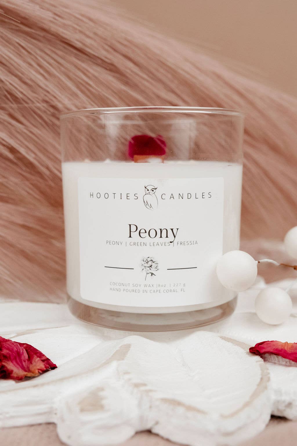 Hooties Candles and Things - Wholesale Jar/Filled Candle - Peony Candle