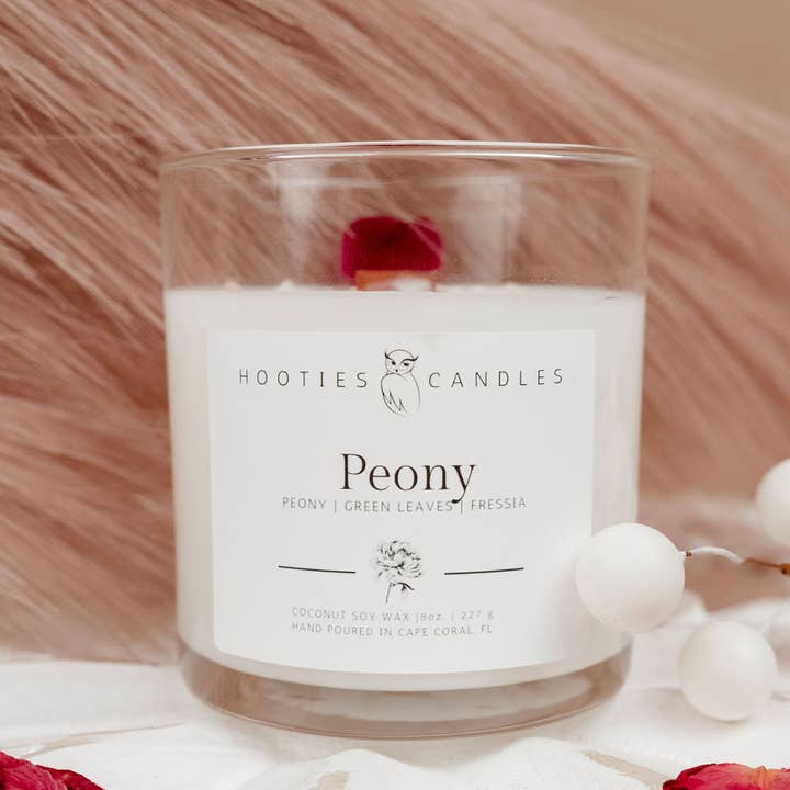 Hooties Candles and Things - Wholesale Jar/Filled Candle - Peony Candle0