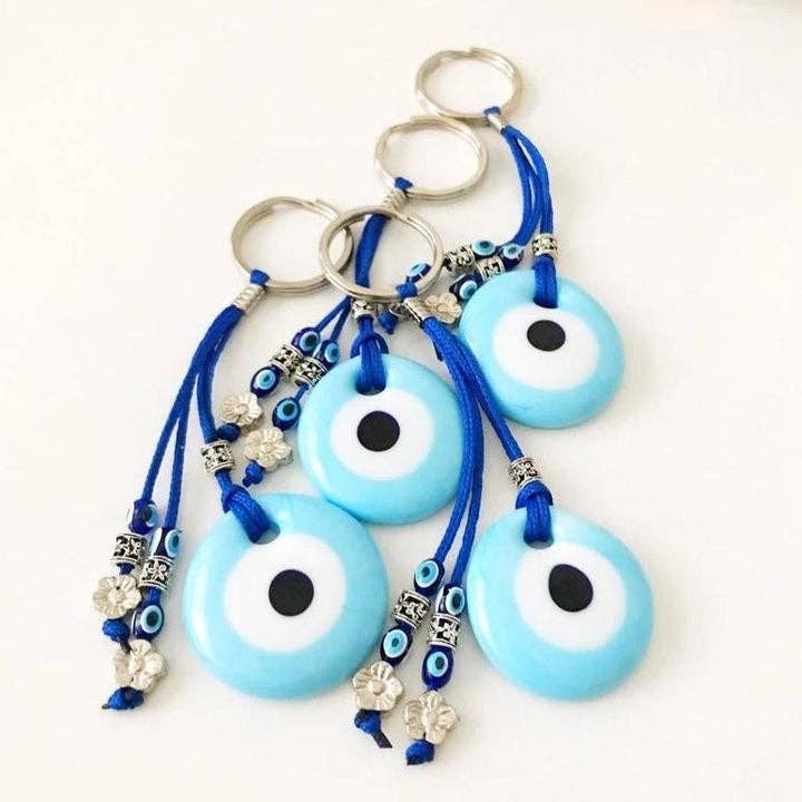 Turquoise Evil Eye sleutelhanger voor wholesale door Evileyefavor