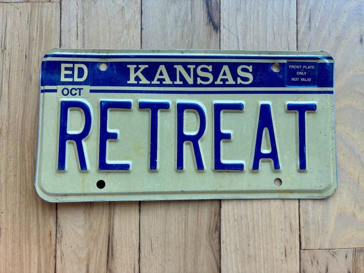 Plaque d'immatriculation personnalisée du Kansas des années 1980 pour la vente par RusticPlates