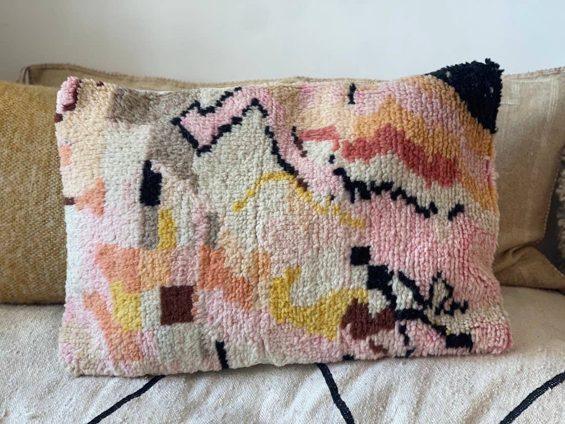 NOMAD BY LIV - Wholesale Throw Pillow Cover - Handmade Boujad Cushion cover soft color – 60 x 40 cm, wool3