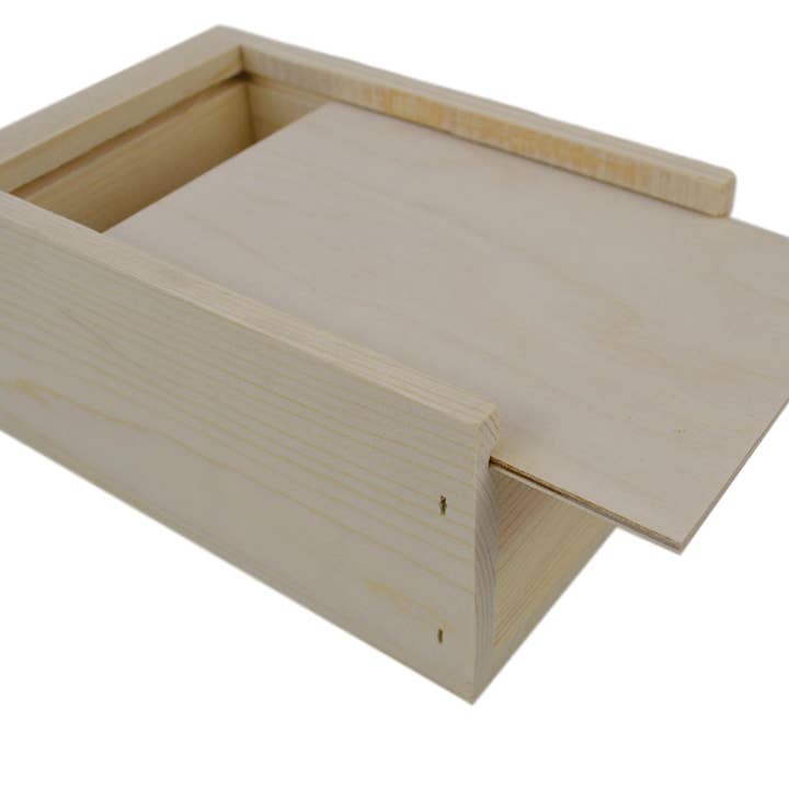 Poole & Sons Inc. - Wholesale Decorative Box - Small Slide Top Wooden Boxes 5 x 4 x 2″ (Bulk)1