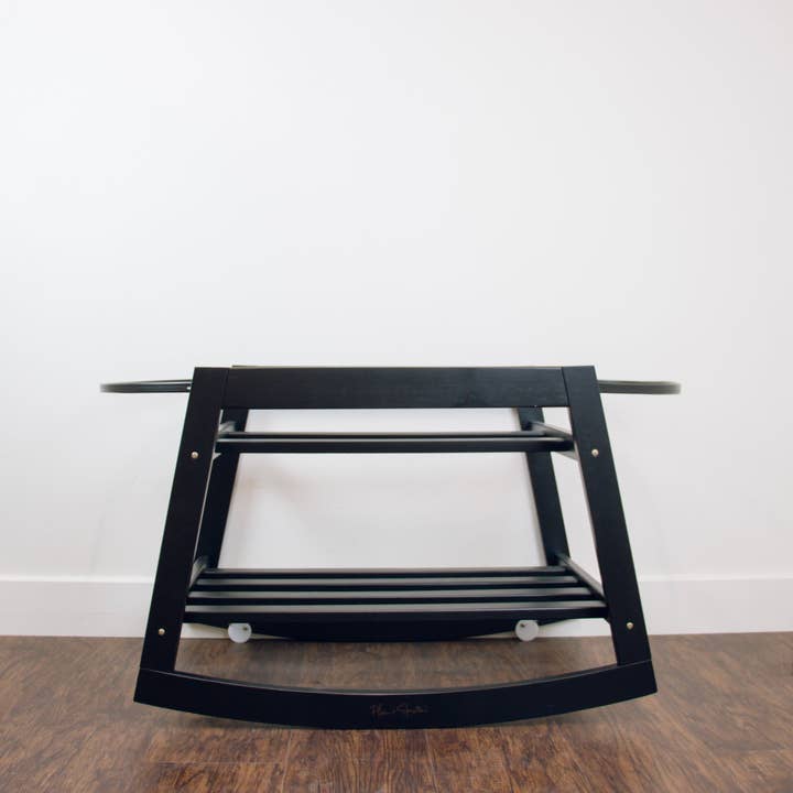 Plum & Sparrow - Wholesale Bassinet - Baby - Classic Rocking Moses Bassinet Stand With Brake- Black